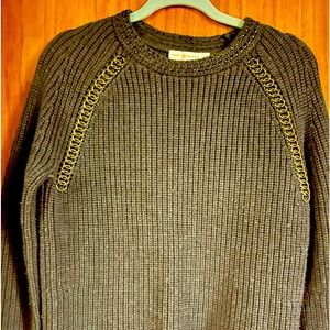 Tory Burch wool  sweater size S dark grey oversized sweater.